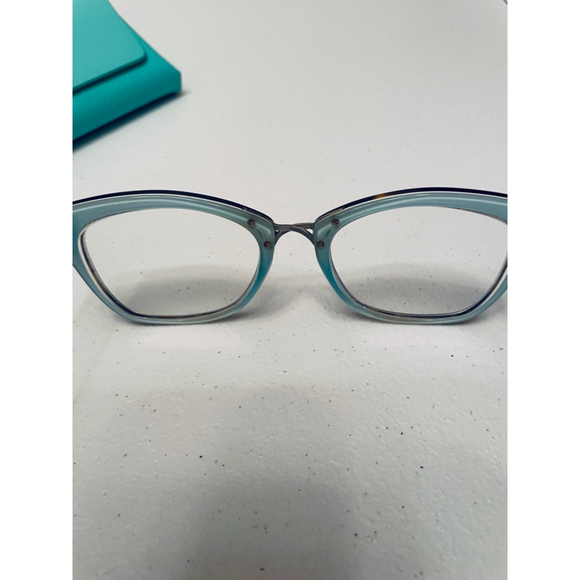 Women's Tiffany & Co. Brown and Blue Glasses One Size Case Included - Picture 5 of 11